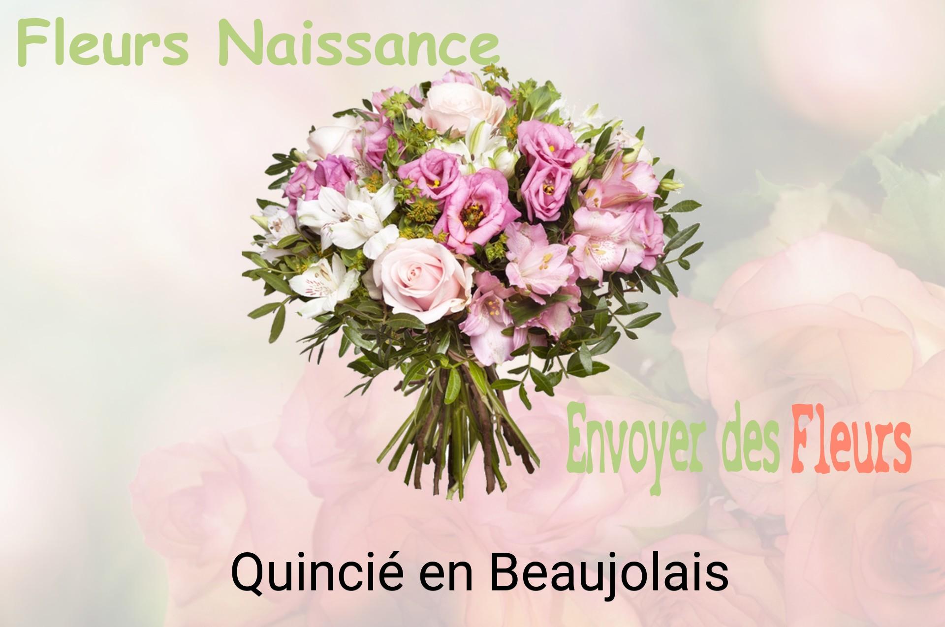 Bouquet de fleurs de naissance livré à Quincié-en-Beaujolais